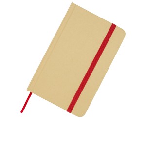 Reed A6 recycled hard cover notebook with plain pages, Red (Notebooks)