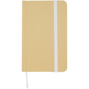 Reed A6 recycled hard cover notebook with plain pages, White (Notebooks)