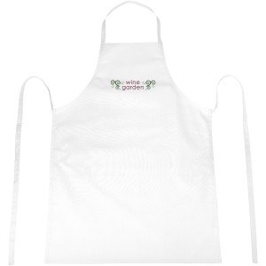 Reeva 100% cotton apron with tie-back closure, White (Apron)