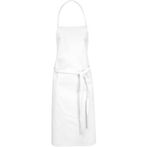 Reeva 100% cotton apron with tie-back closure, White (Apron)