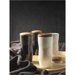 Reno 370 ml ceramic tumbler, Black (Glasses)