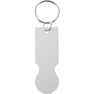 Rhea shopping cart keyring, Silver (Keychains)