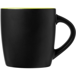 Riviera 340 ml ceramic mug, solid black,Lime (Mugs)