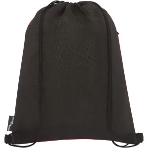 Ross RPET drawstring backpack, Heather dark red (Backpacks)