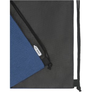 Ross RPET drawstring backpack, Heather navy (Backpacks)