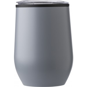 Stainless steel travel mug Zoe, grey