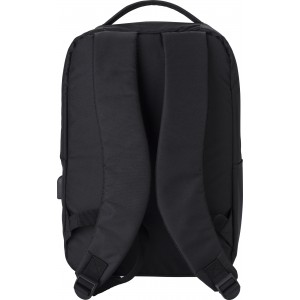 RPET (300D) laptop backpack Jesse, black (Backpacks)