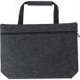 RPET felt document bag Scarlett, dark grey