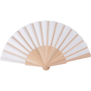 rPET hand held fan Rosanne, White