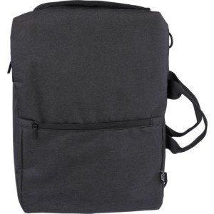 rPET polyester (300D) backpack Mallory, black (Backpacks)