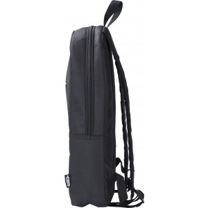 RPET polyester (600D) laptop backpack Phineas, black (Backpacks)