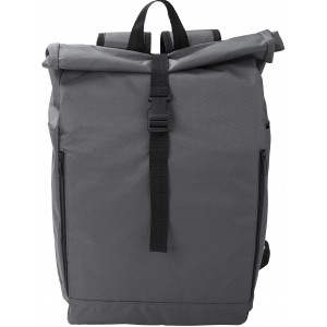 RPET polyester (600D) rolltop backpack Evie, grey (Backpacks)