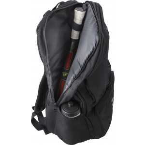 RPET polyester multi-functional backpack Sebastian, black (Backpacks)