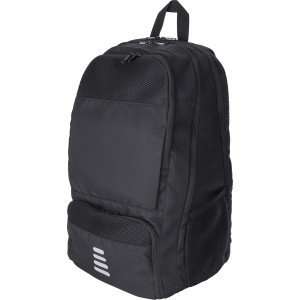 RPET polyester multi-functional backpack Sebastian, black (Backpacks)