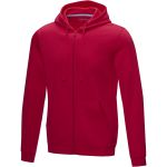 Ruby men's GOTS organic GRS recycled full zip hoodie, Red (3751025)