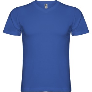 Samoyedo short sleeve men's v-neck t-shirt, Royal (T-shirt, 90-100% cotton)