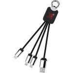 SCX.design C15 quatro light-up cable, Red, Solid black (2PX00121)