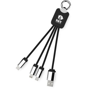 SCX.design C15 quatro light-up cable, Solid black, White (Eletronics cables, adapters)