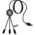 SCX.design C36 3-in-1 rPET light-up logo charging cable, Woo (2PX08471)
