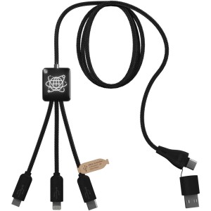 SCX.design C45 5-in-1 rPET charging cable with data transfer (Eletronics cables, adapters)