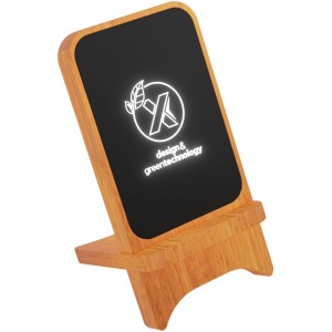 SCX.design W16 10W light-up wireless wooden stand, Wood (Powerbanks)