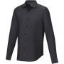 Elevate Cuprite long sleeve men's GOTS organic shirt, Solid black