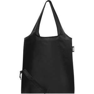 Sabia RPET foldable tote bag, Solid black (Shopping bags)