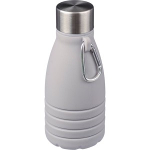 Silicone foldable drinking bottle 550 ml Erin, grey (Sport bottles)