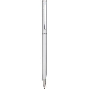 Slim aluminium ballpoint pen, Silver (Metallic pen)