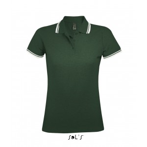 SOL'S PASADENA WOMEN - POLO SHIRT, Forest Green/White