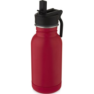 Lina 400 ml stainless steel sport bottle with straw and loop (Sport bottles)