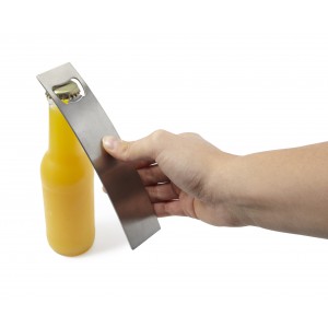 Stainless steel bottle opener Tim, silver (Bottle openers, corkscrews)