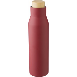 Stainless steel double walled bottle Christian, burgundy (Water bottles)