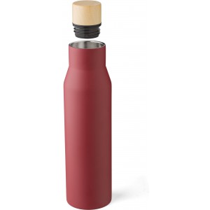 Stainless steel double walled bottle Christian, burgundy (Water bottles)