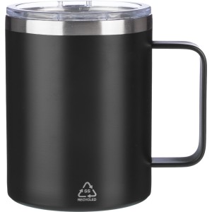 Stainless steel double-walled mug (300 ml) Renate, black (Mugs)