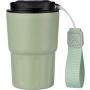 Stainless steel double walled mug Louisa, light green