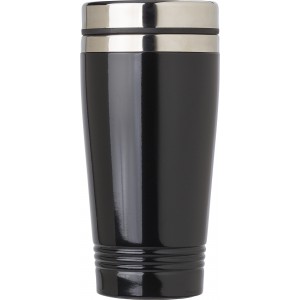 Stainless steel drinking mug (450 ml) Velma, black (Glasses)