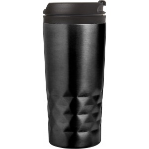 Stainless steel mug Lorraine, black (Glasses)