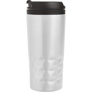 Stainless steel mug Lorraine, white (Glasses)