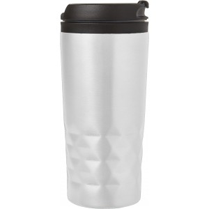 Stainless steel mug Lorraine, white (Glasses)