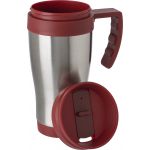 Stainless steel travel mug (420ml), red (4603-08)