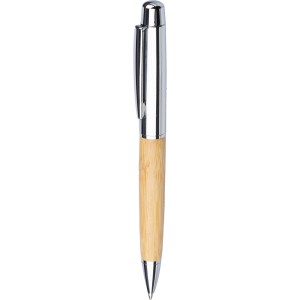 Stainless steel twist ballpen Anke, silver (Metallic pen)