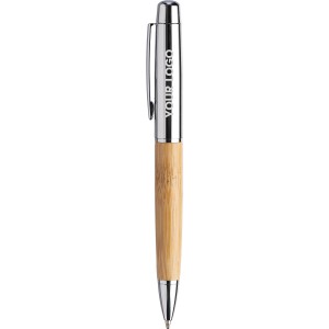 Stainless steel twist ballpen Anke, silver (Metallic pen)