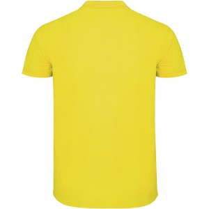 Star short sleeve kids polo, Yellow (Polo short, mixed fiber, synthetic)