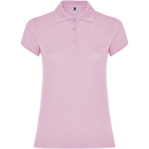 Star short sleeve women's polo, Light pink (Polo short, mixed fiber, synthetic)