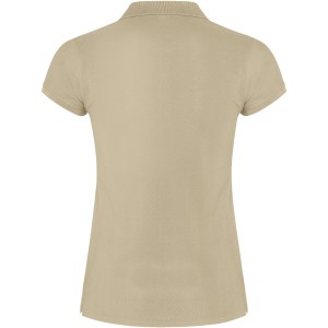 Star short sleeve women's polo, Sand (Polo short, mixed fiber, synthetic)