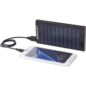 Stellar 8000 mAh solar power bank, solid black (Powerbanks)