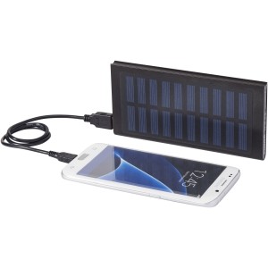 Stellar 8000 mAh solar power bank, solid black (Powerbanks)