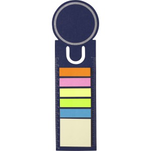 Cardboard bookmark Clay, blue (Sticky notes)