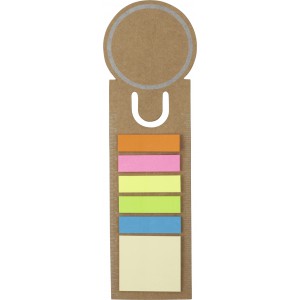 Cardboard bookmark Clay, brown (Sticky notes)